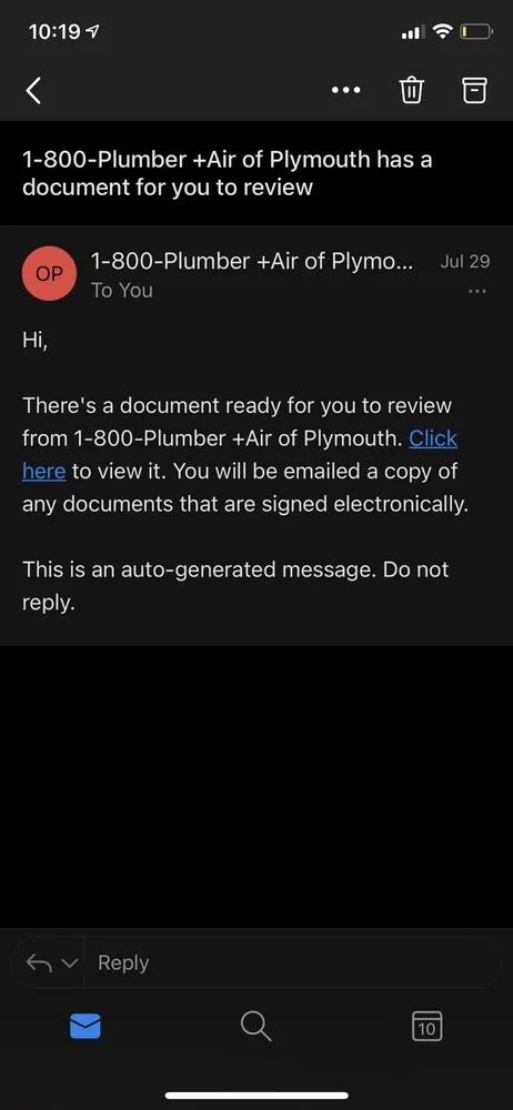 Slide of 1-800-Plumber + Air