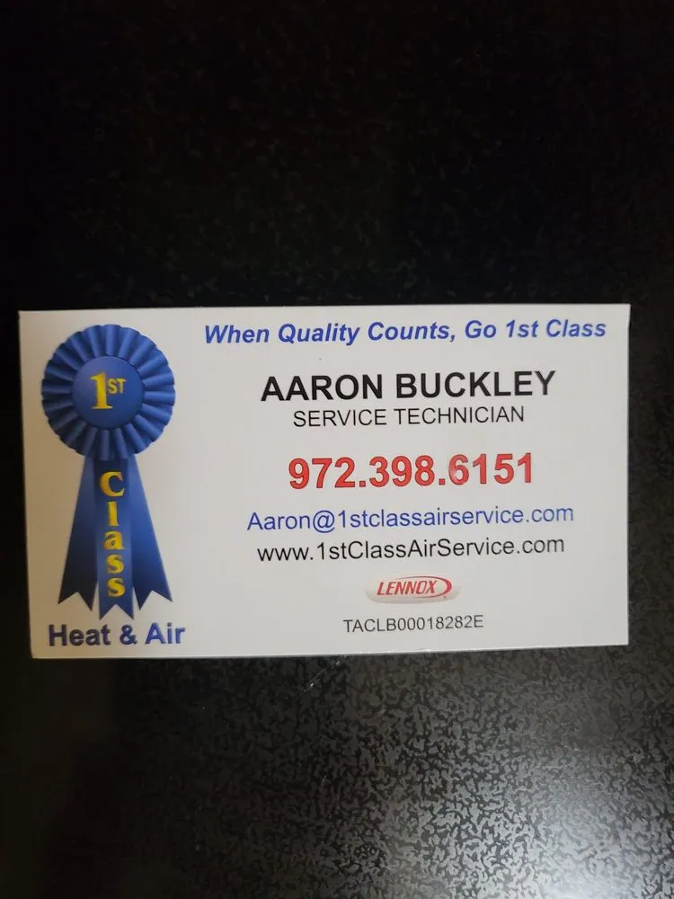 Slide of 1st Class Heat & Air