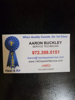 1st Class Heat & Air Logo