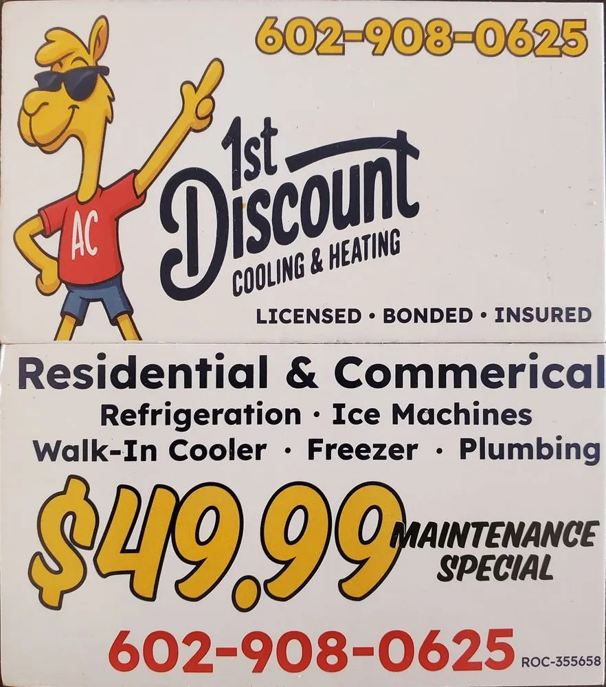 Slide of 1st Discount Cooling & Heating