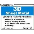 Slide of 3-D Sheetmetal