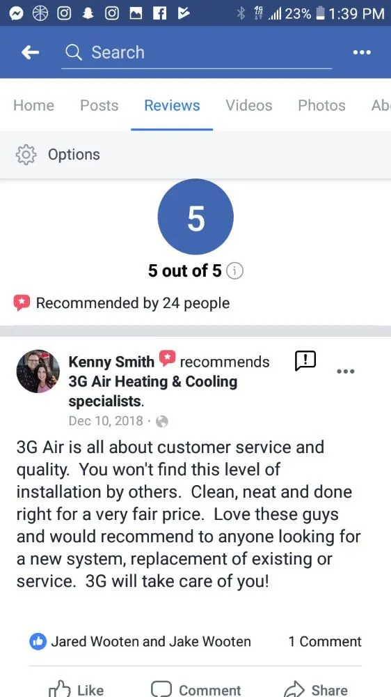 Slide of 3G Air Heating & Cooling Specialists