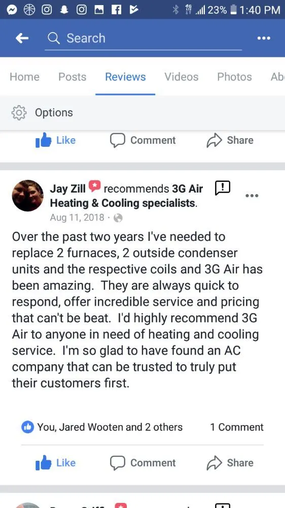 Slide of 3G Air Heating & Cooling Specialists