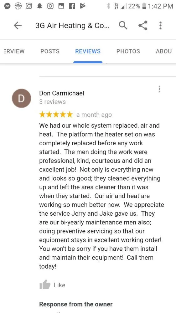 Slide of 3G Air Heating & Cooling Specialists