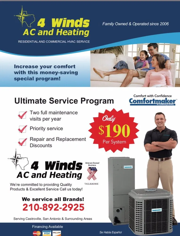 Slide of 4 Winds AC & Heating