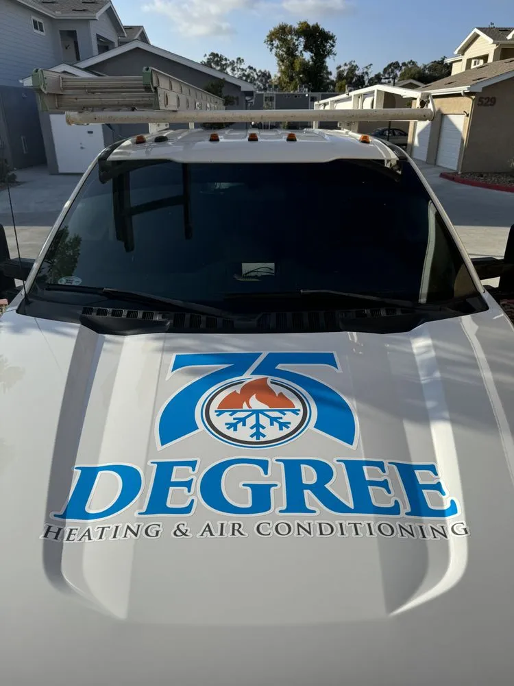 Slide of 75 Degree Heating & Air