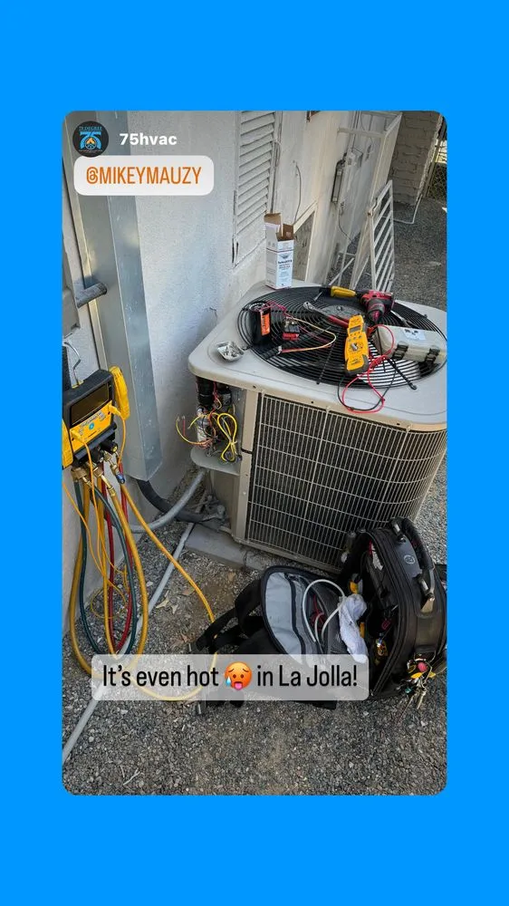 Slide of 75 Degree Heating & Air