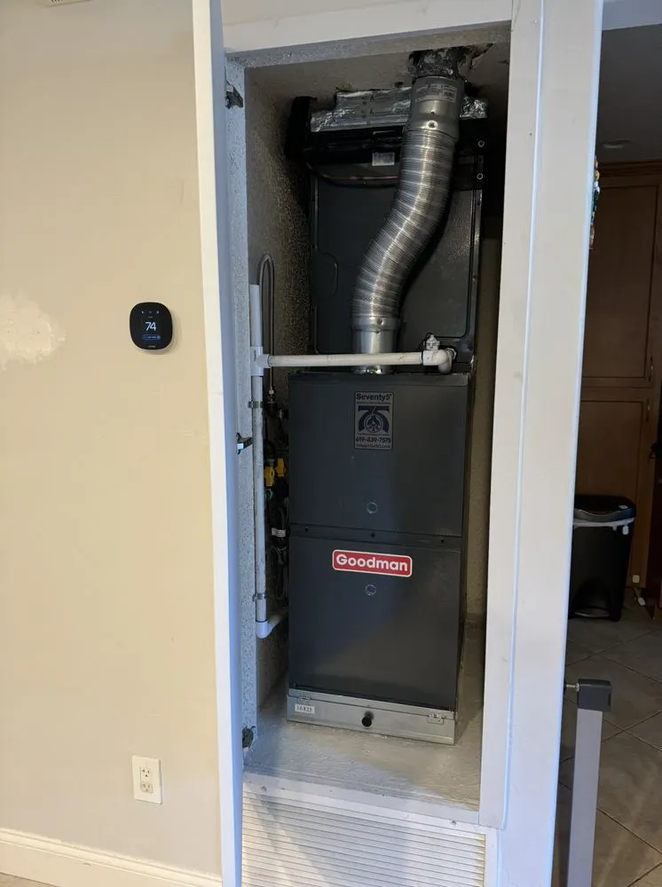 Slide of 75 Degree Heating & Air