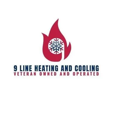 9 Line Heating and Cooling Logo