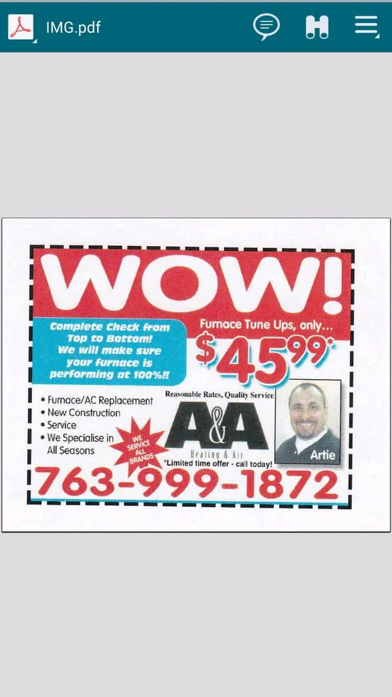 Slide of A & A Heating And Air Conditioning