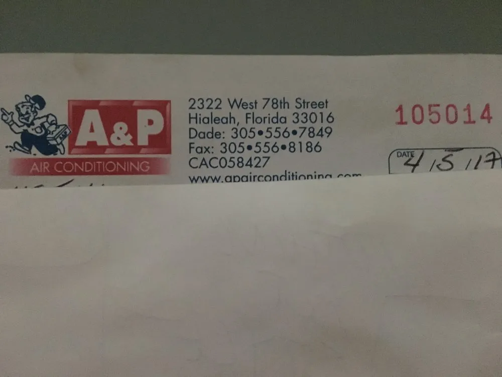 Slide of A & P Air Conditioning