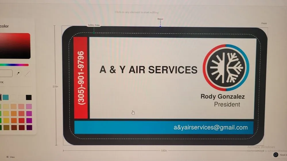 Slide of A & Y Air Services