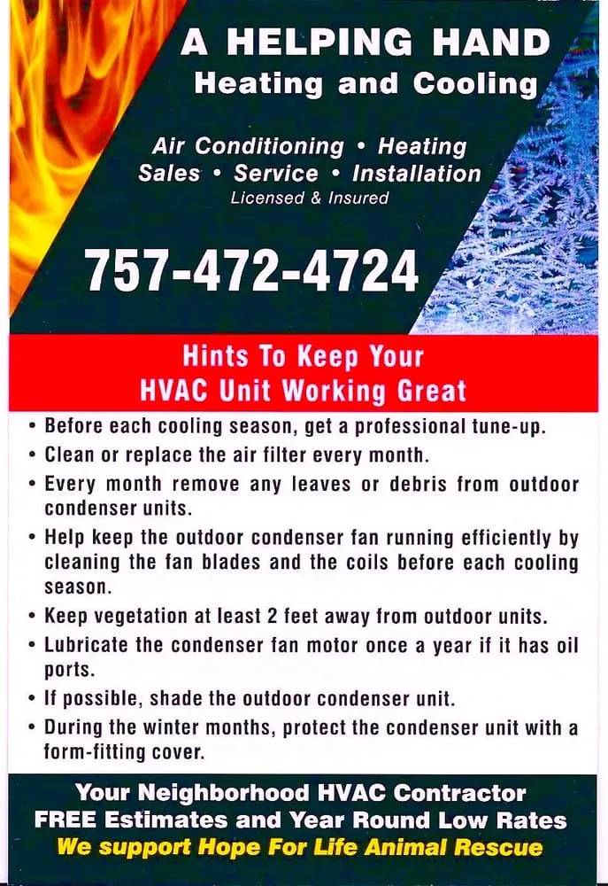 Slide of A Helping Hand Heating & Cooling