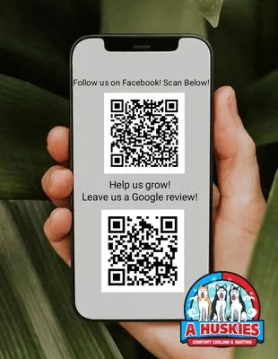 A Huskies Comfort cooling and Heating Logo