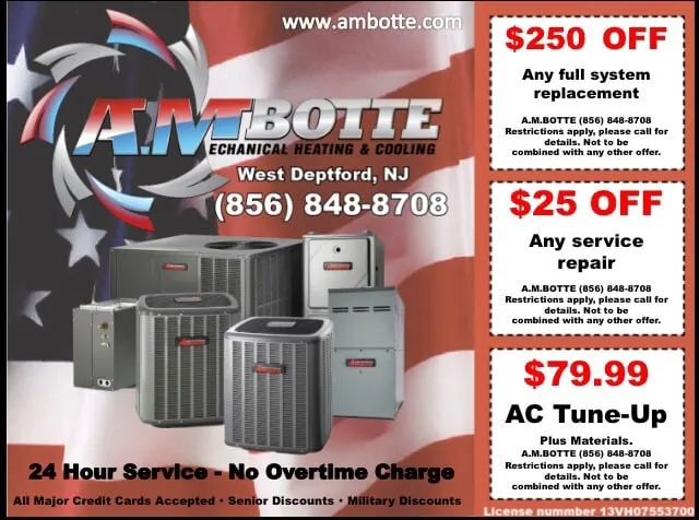 Trusted AC repair experts serving Sewell, NJ - A M Botte Mechanical