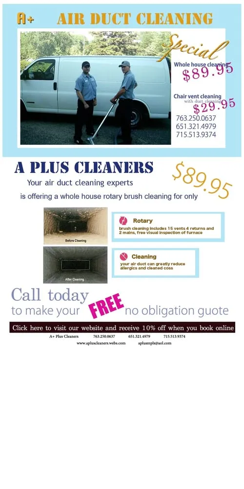 Slide of A+ Plus Cleaners