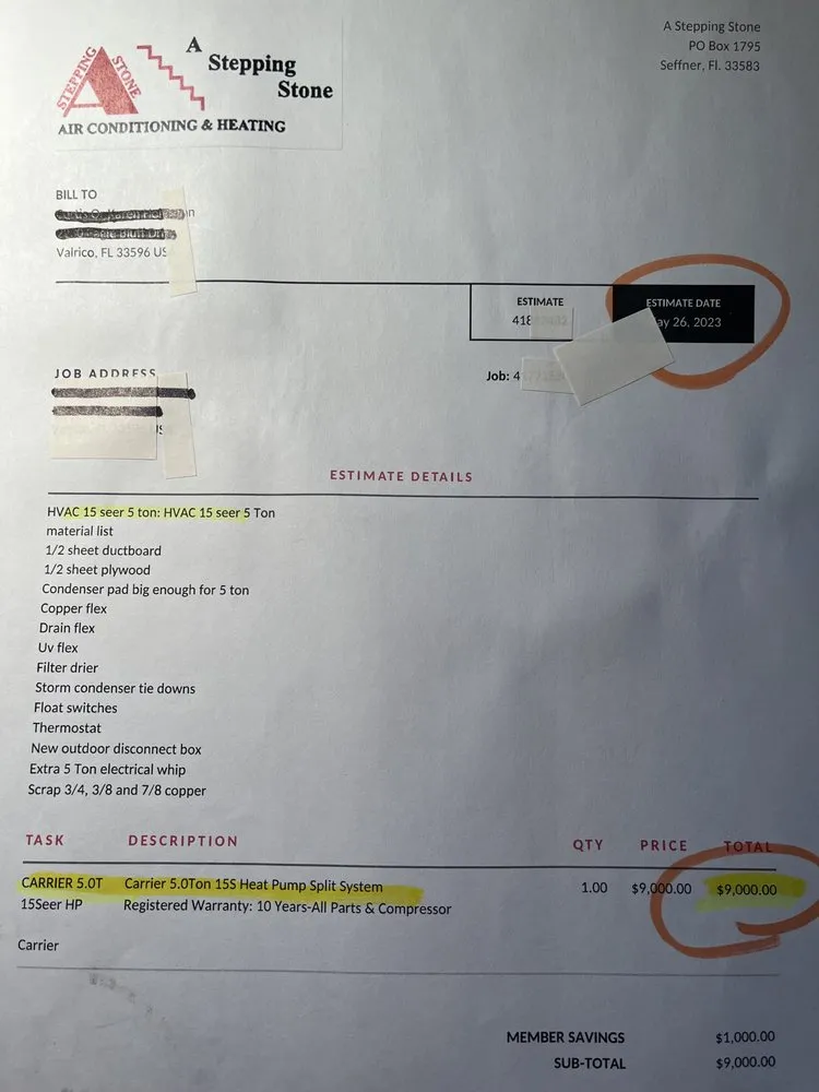 Slide of A Stepping Stone AC & Heating