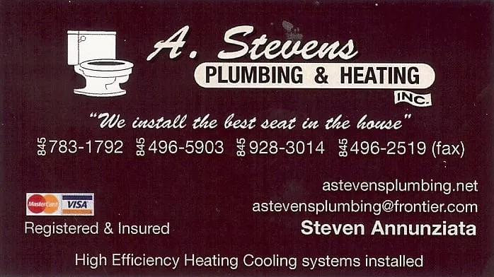 Slide of A. Stevens Plumbing & Heating