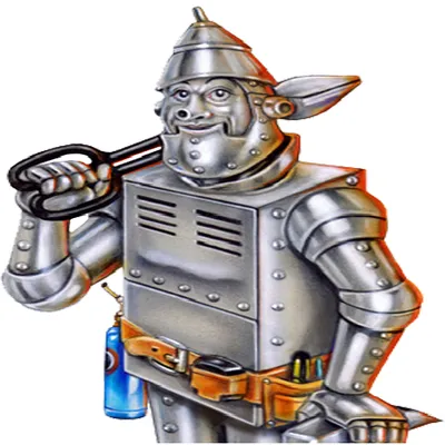 A Tin Man Heating and Air Conditioning Logo