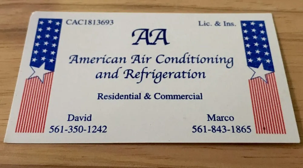 Slide of AA American Air Conditioning