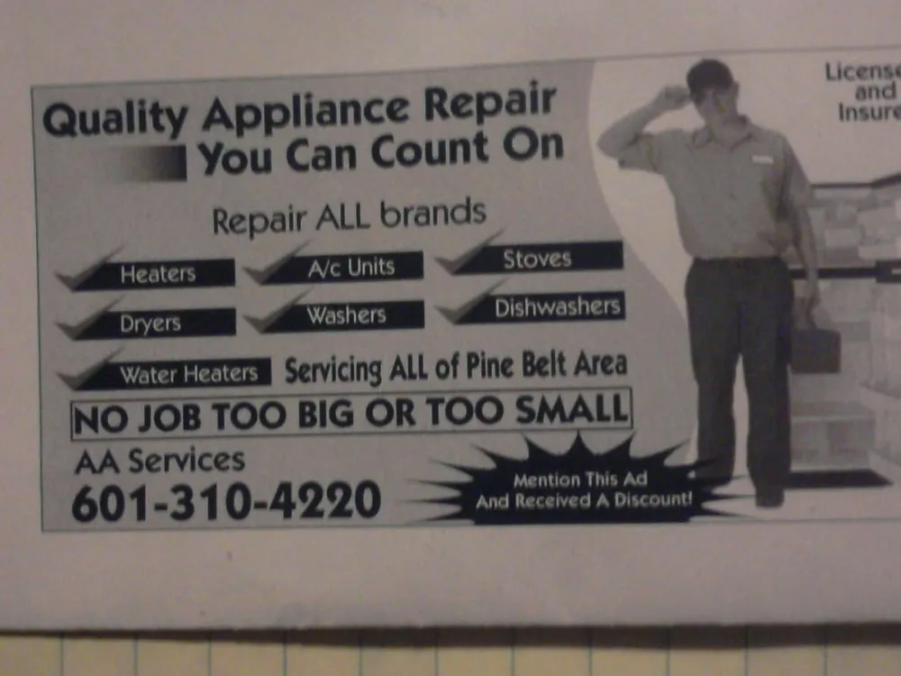 Slide of AA Services