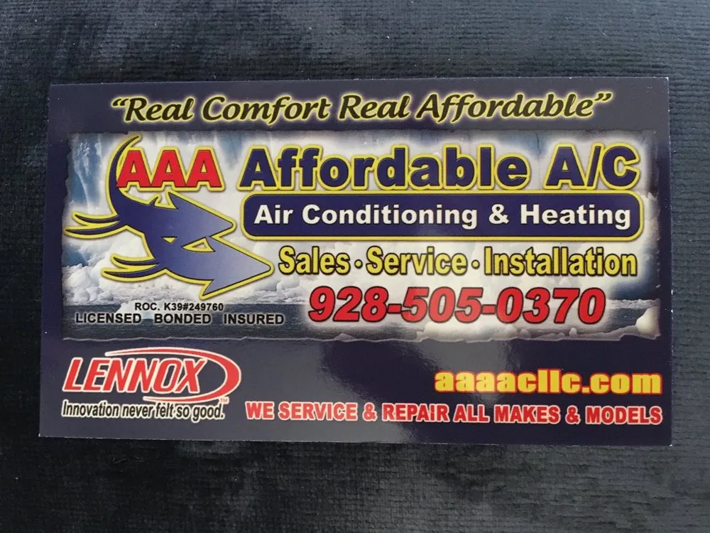 Slide of AAA Affordable A/C