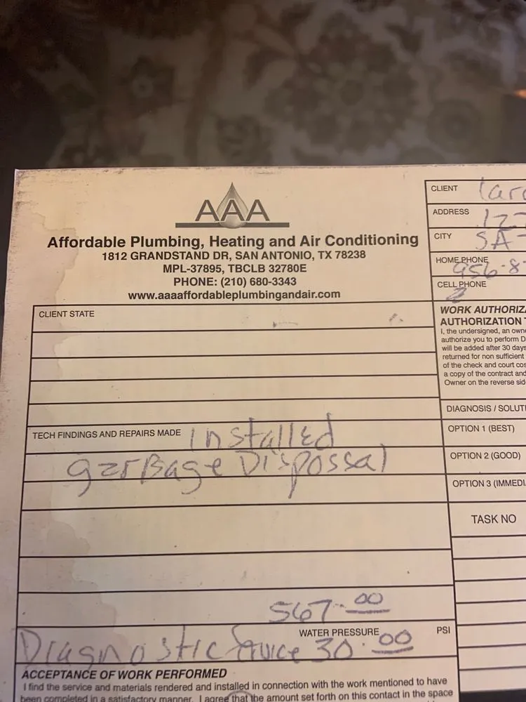 Slide of AAA Affordable Plumbing Heating & Air Conditioning