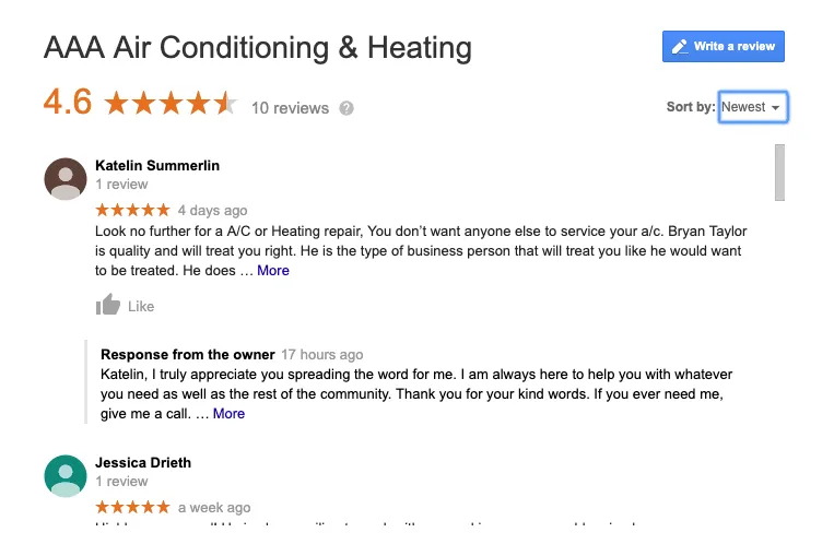 Slide of AAA Air Conditioning & Heating