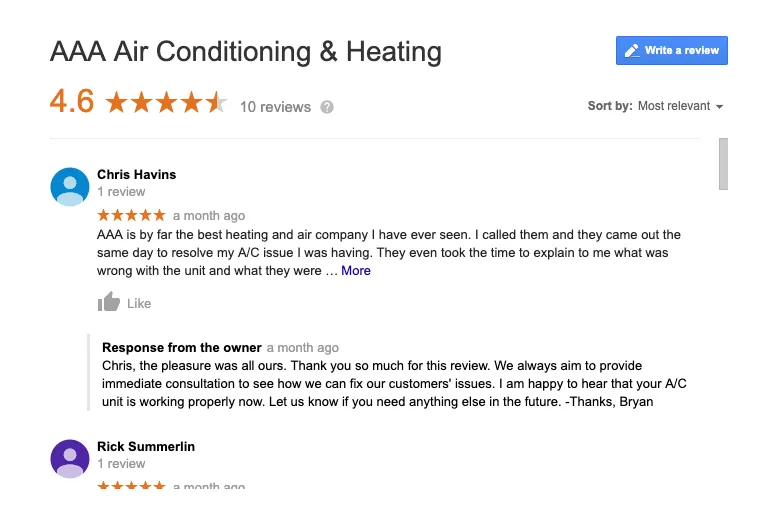 Slide of AAA Air Conditioning & Heating