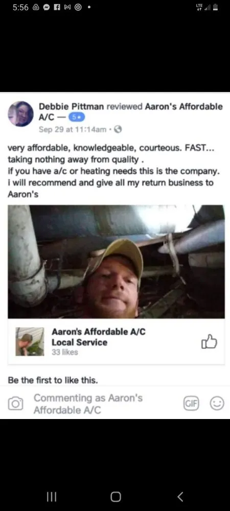 Slide of Aaron's Affordable A/c