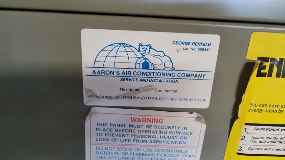Slide of Aaron's Air & Heat