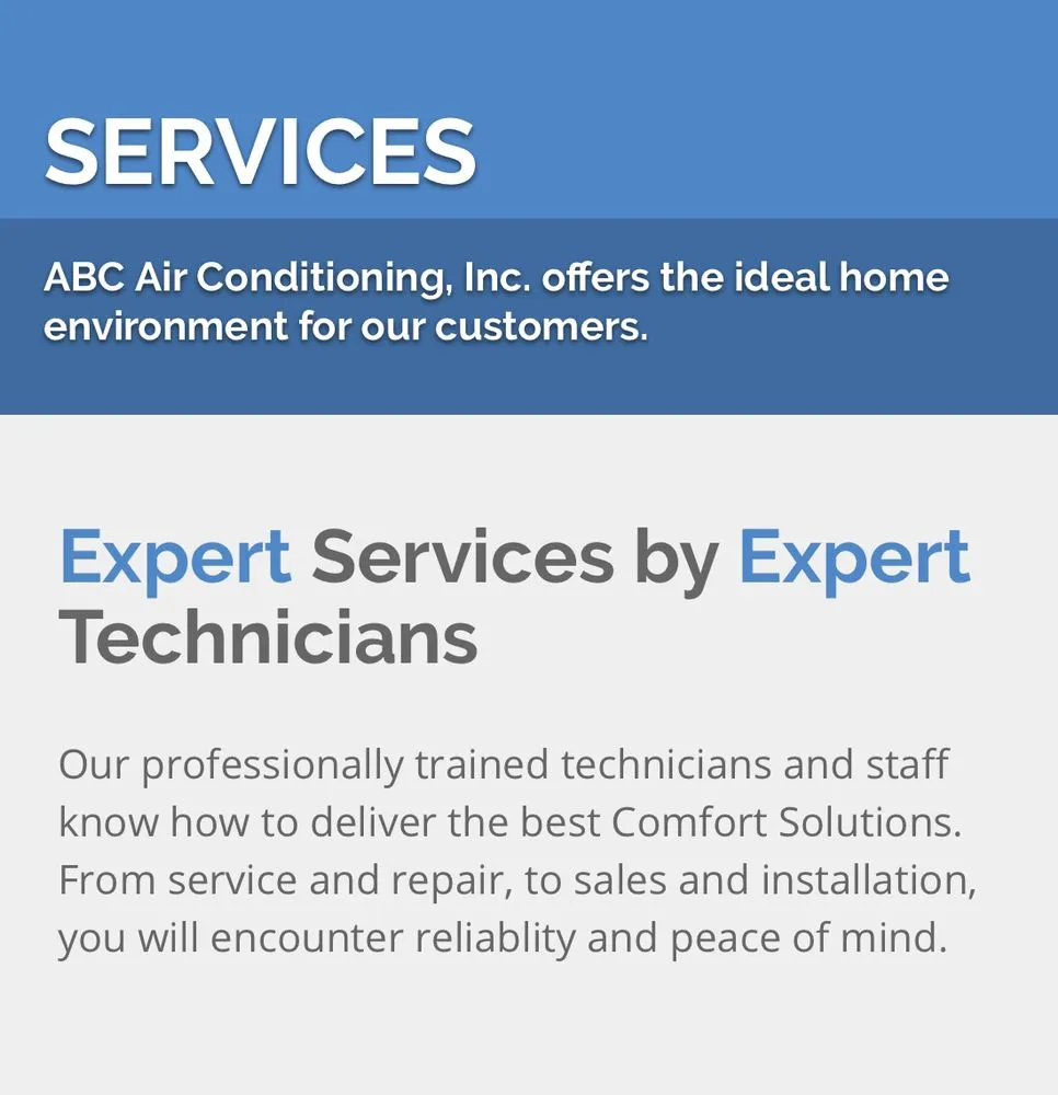 Slide of ABC Air Conditioning