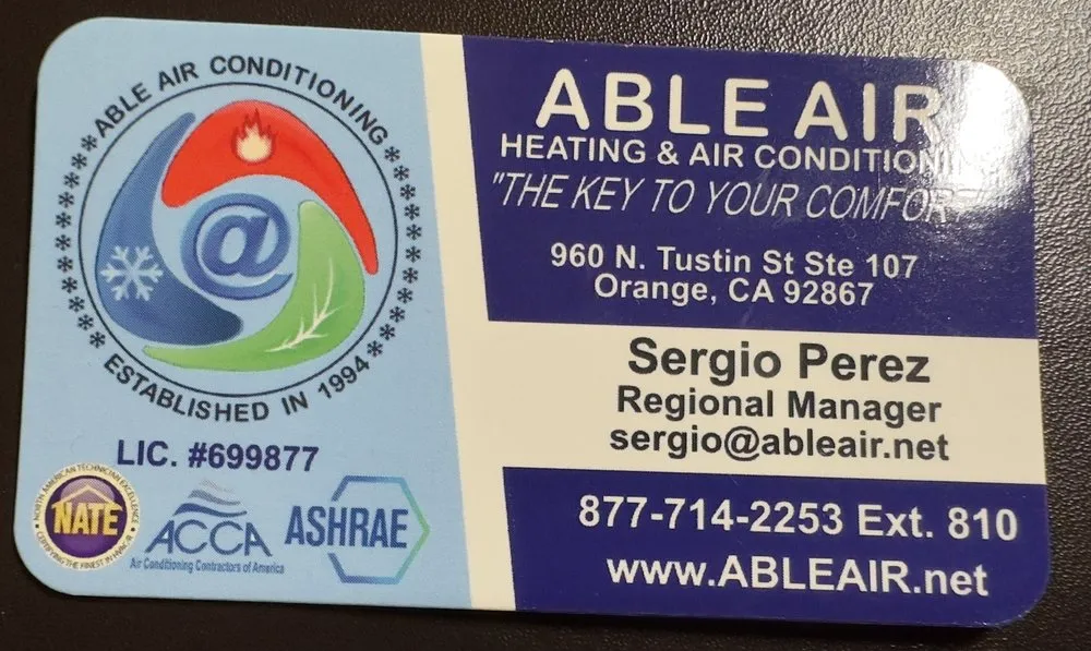 Slide of Able Heating and AC