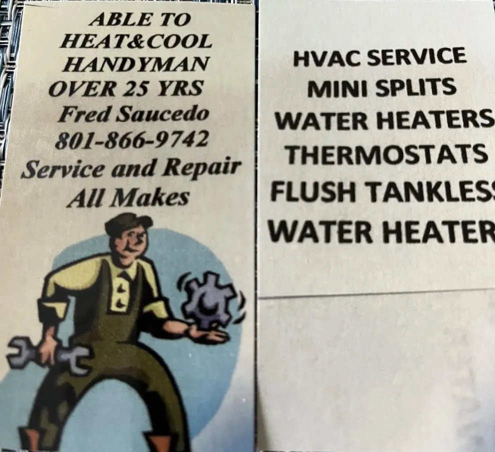 Slide of Able to Heat and Cool Handyman
