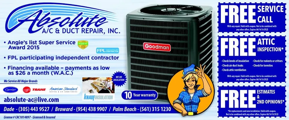 Slide of Absolute A/C & Duct Repairs