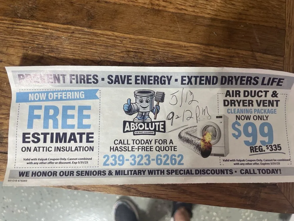 Slide of Absolute Air Duct Cleaning