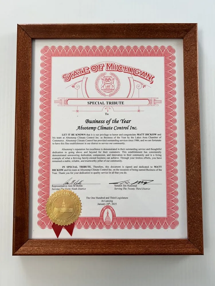 Slide of Absotemp Climate Control