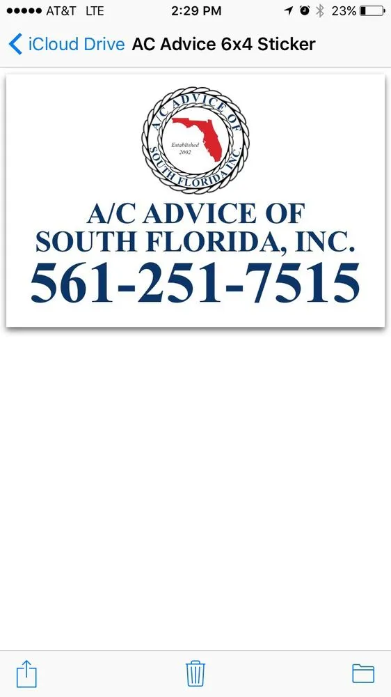 Slide of A/C Advice Of South Florida Inc