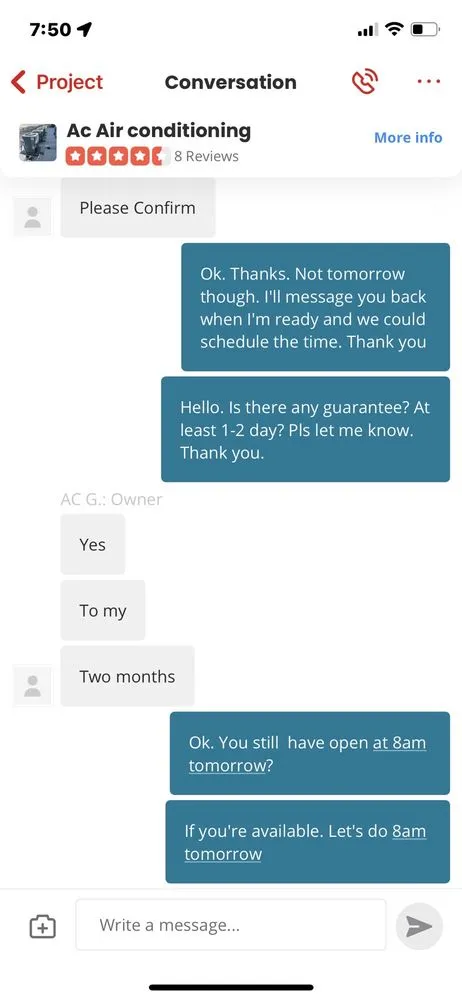 Slide of Ac Air conditioning