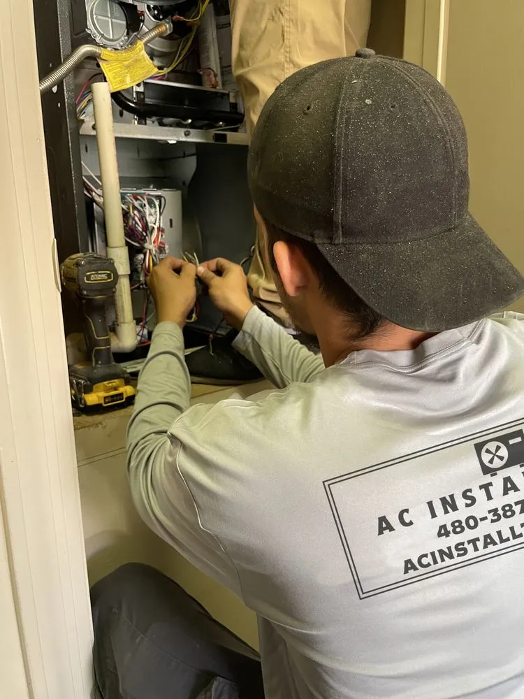 Slide of AC Install Team