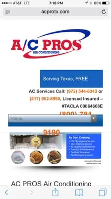 AC PROS Air Conditioning Logo