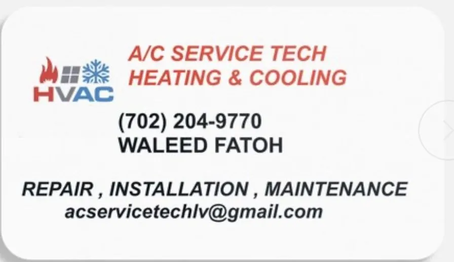Slide of AC Service Tech
