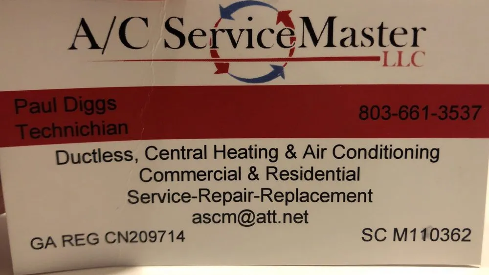 Slide of A/C ServiceMaster LLC