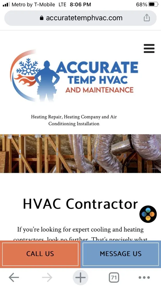 Slide of Accurate Temp Hvac & Maintenance