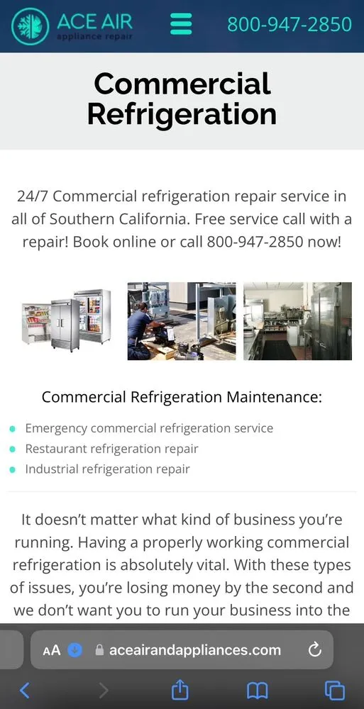 Slide of Ace Air Appliance Repair