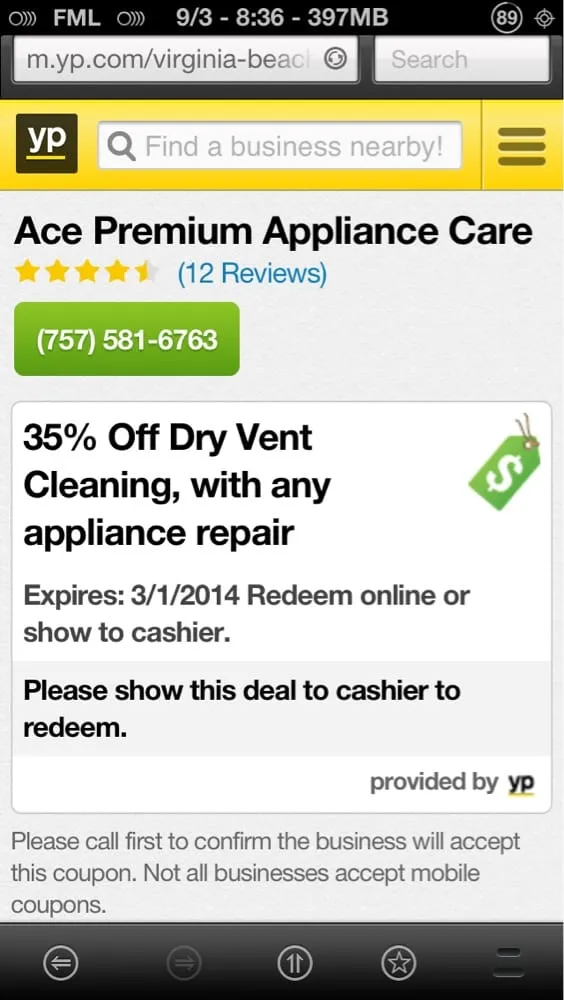 Slide of Ace Premium Appliance Care