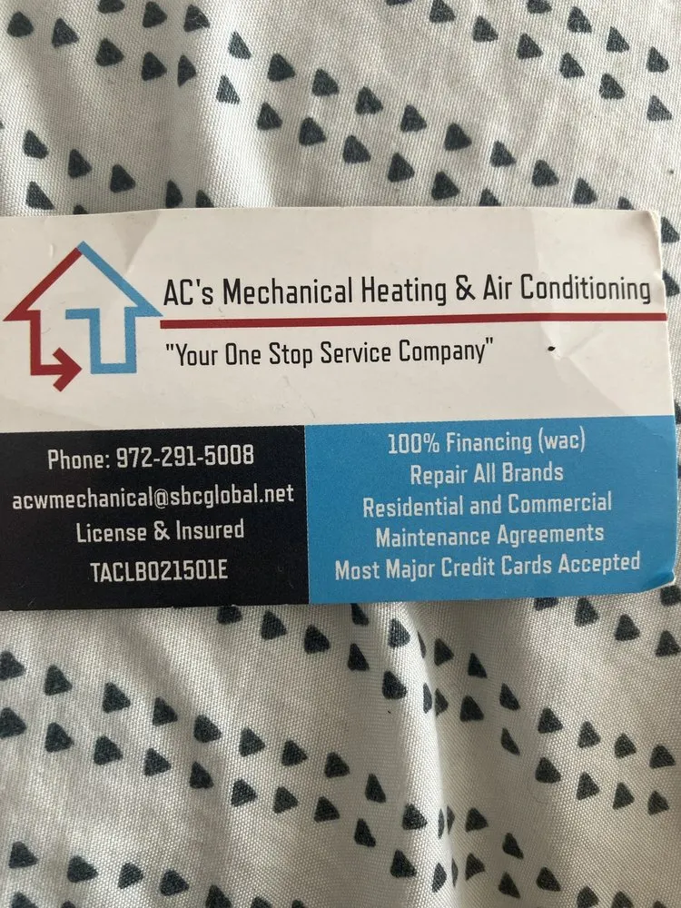 Slide of AC’s Mechanical Heating & AC