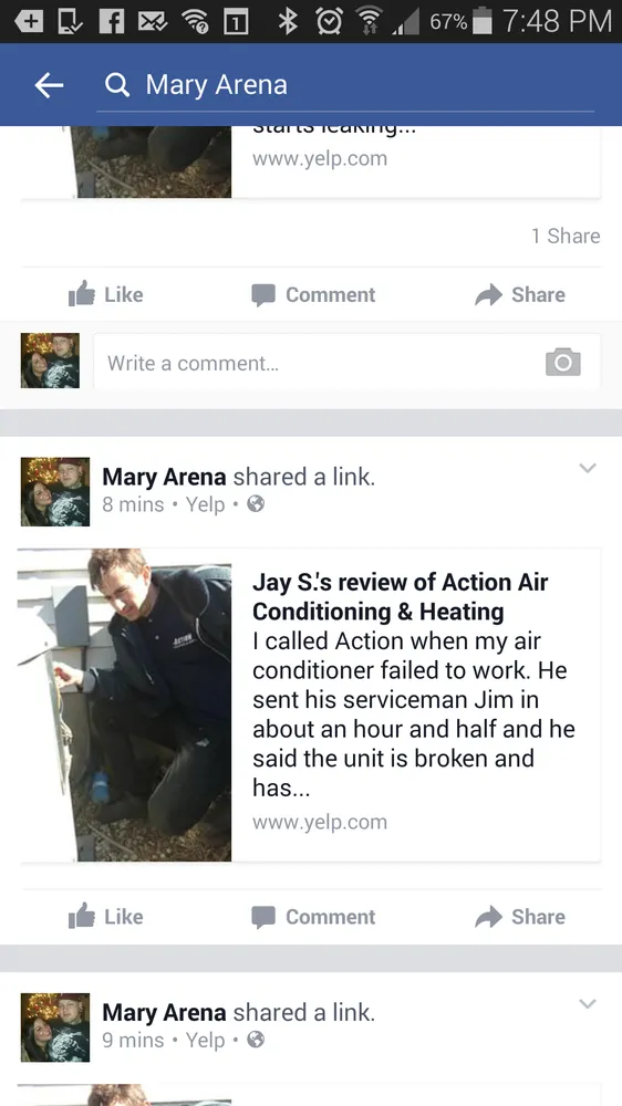 Slide of Action Air Conditioning & Heating