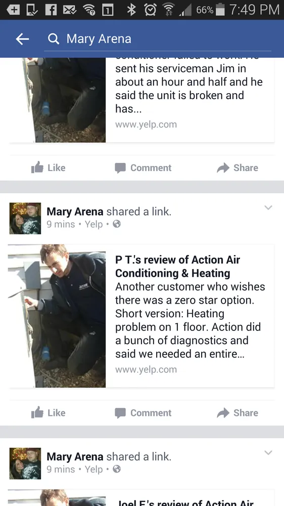 Slide of Action Air Conditioning & Heating