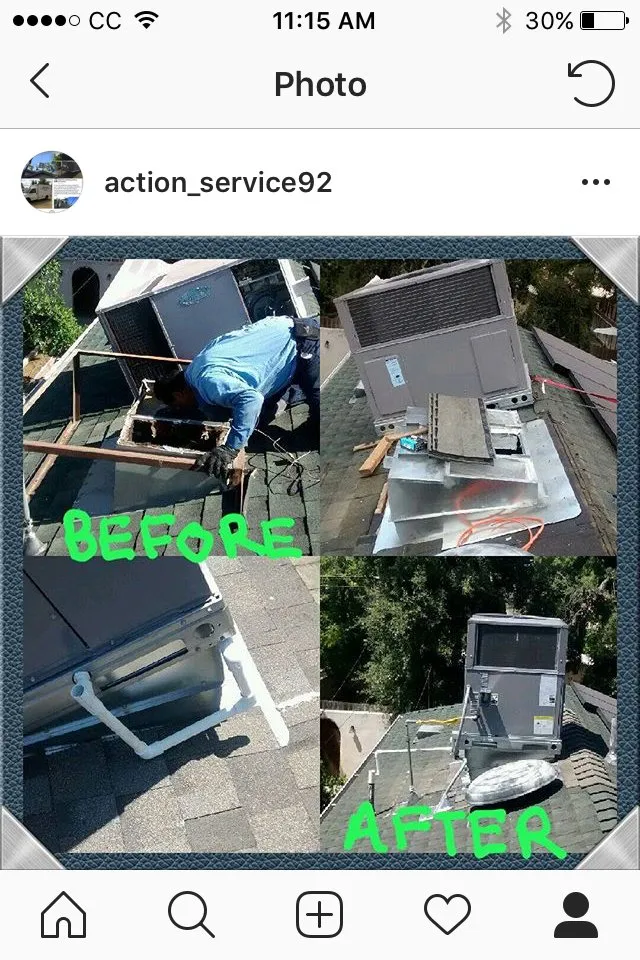 Slide of Action Air Conditioning, Heating and Plumbing